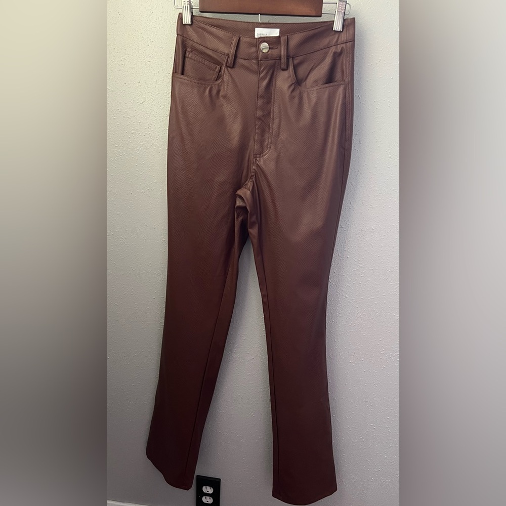 Danielle Bernstein We Wore What Crop Ankle Flare in Embossed Croc Size 25 New - Picture 2 of 10